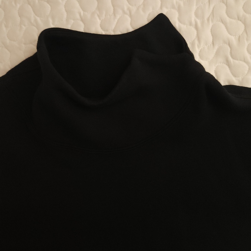 Joah Brown Sweatshirt Black Mock Neck Oversized Soft Relaxed Cabincore chest 46" - Picture 7 of 11